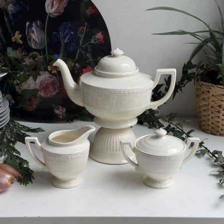 Сахарница Royal Creamware Recamier 14 см фарфор Англия      