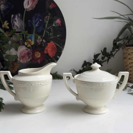 Сахарница Royal Creamware Recamier 14 см фарфор Англия      