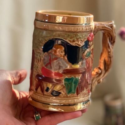 Пивная кружа 400 мл керамика 