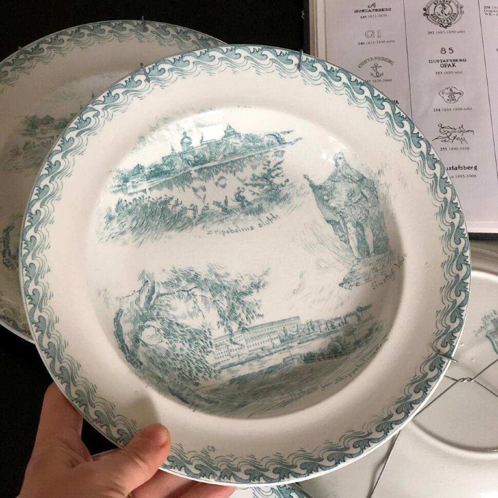 Тарелка 24 см Stockholm Gustafsberg Парки фарфор