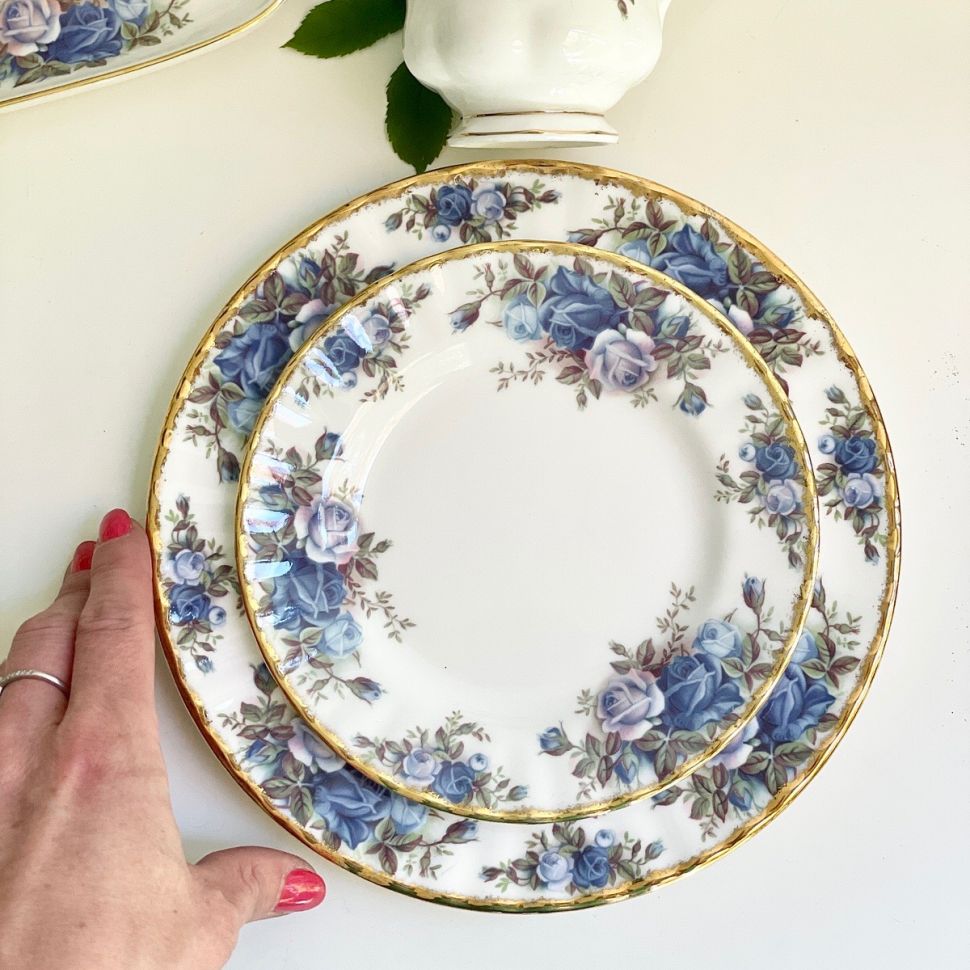 Тарелка для завтрака Royal Albert Moonlight Rose 21 см фарфор Англия 