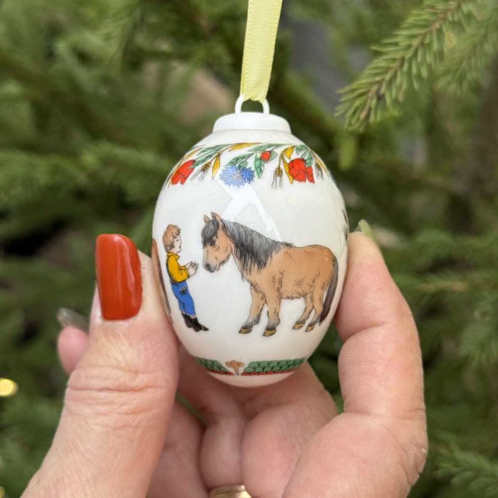 Подвес Яйцо пасхальное Hutschenreuther 7 см фарфор Германия 1992 г.