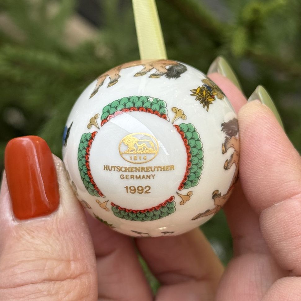 Подвес Яйцо пасхальное Hutschenreuther 7 см фарфор Германия 1992 г.