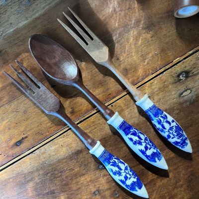 Набор для салата Willow керамика дерево 3 предмета