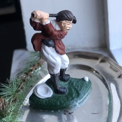 Статуэтка держатель книг 19 см Гольфист чугун