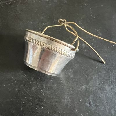 Ситечко для чая 5,5 см Перекрестная лента серебрение Франция