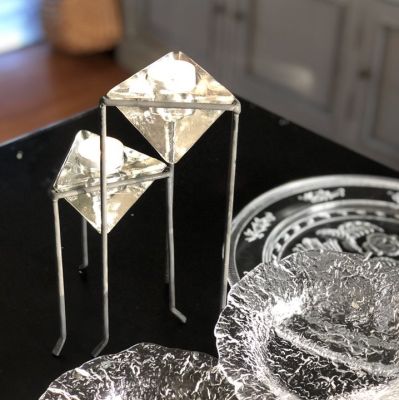 Подсвечник на подставке (набор 2 шт.) хрусталь