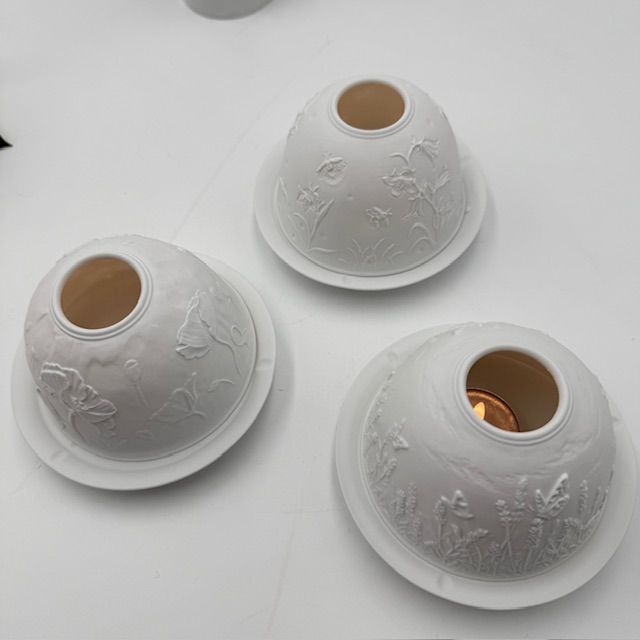 Подсвечник клош Колокольчики 12 см бисквитный фарфор Германия    