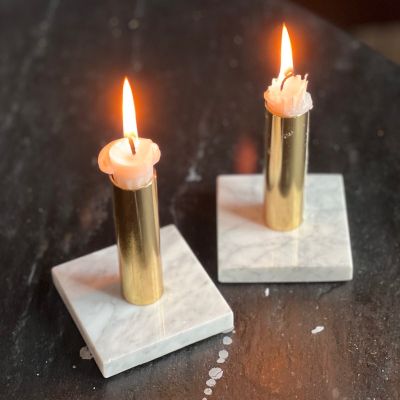 Подсвечник на мраморном основании 11 см