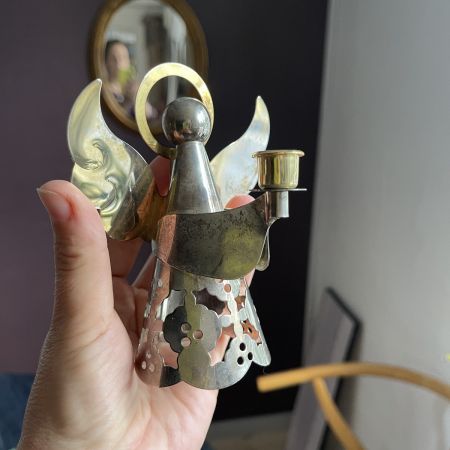 Подсвечник 13 см Ангел ручная работа