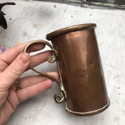 Кружка 400 мл медь старинная 