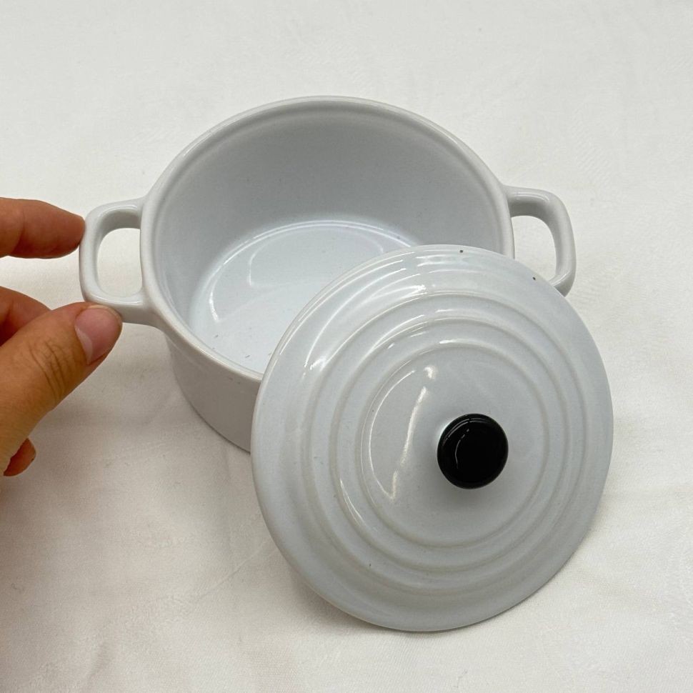 Рамекин с крышкой 200 мл жаропрочная керамика