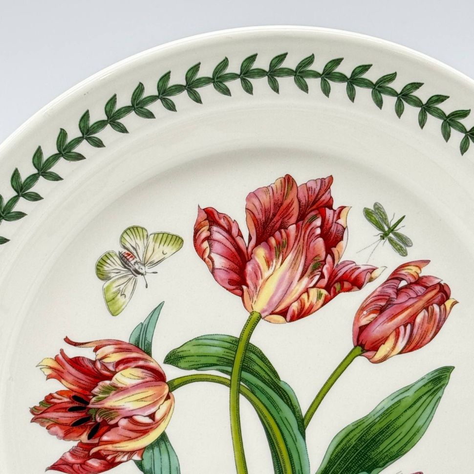 Тарелка Portmeirion Botanic Garden Pink Parrot Tulip 27 см Портмерион Англия