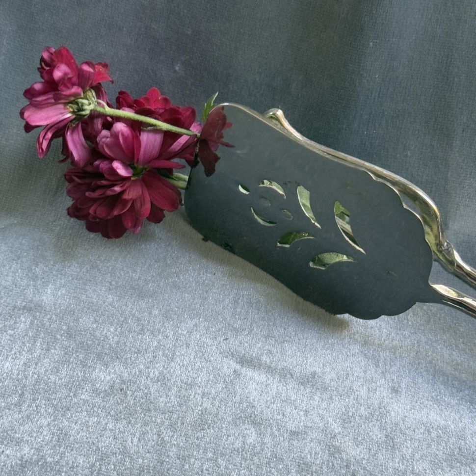 Щипцы ножницы для закусок Mazel 22 см серебрение Италия