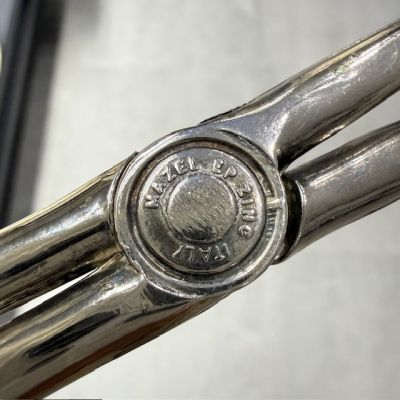 Щипцы ножницы для закусок Mazel 22 см серебрение Италия