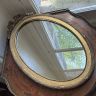 Зеркало овальное 51см в деревянной раме Франция