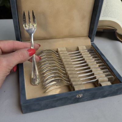 Вилка трезубец Christofle America 15 см серебрение Франция