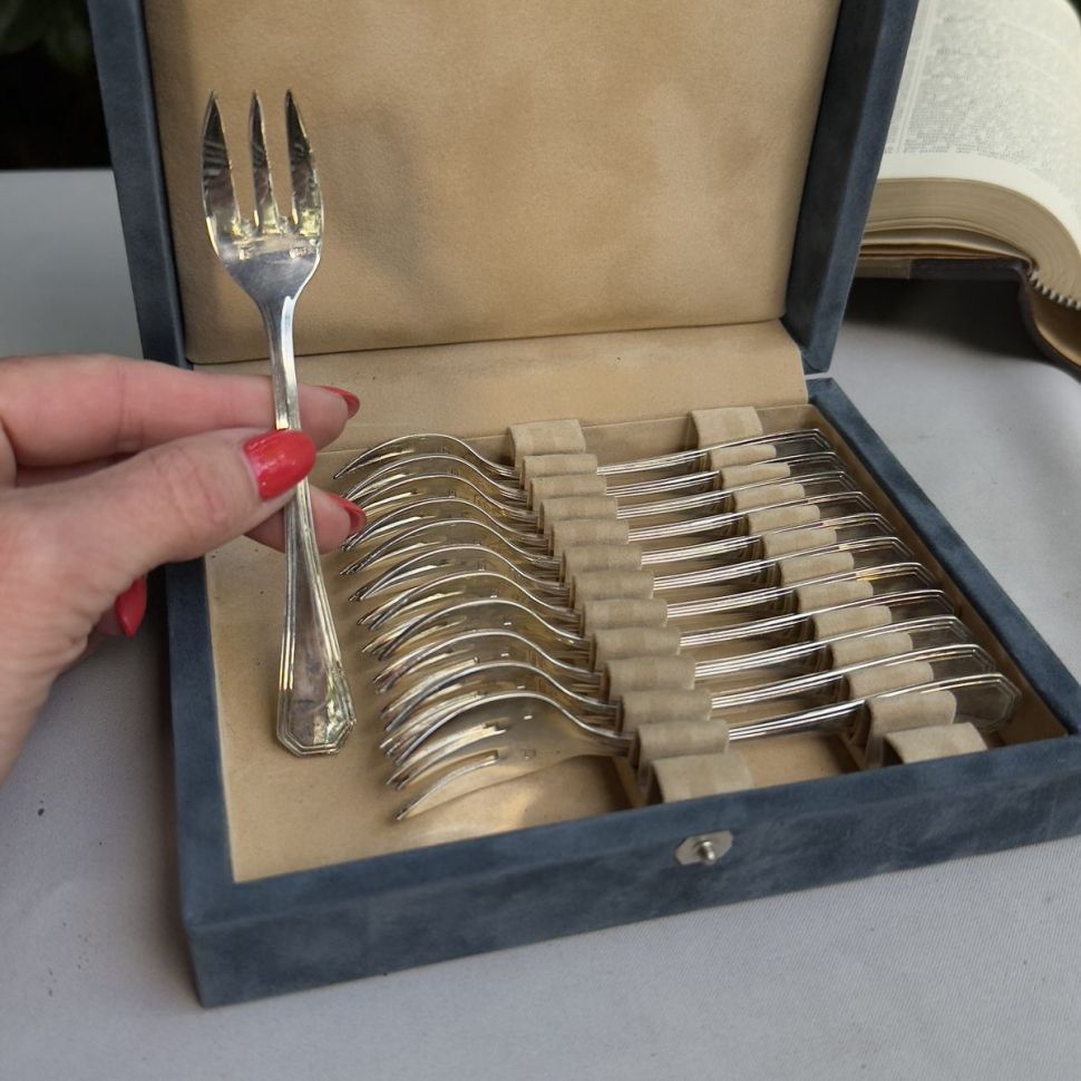 Вилка трезубец Christofle America 15 см серебрение Франция