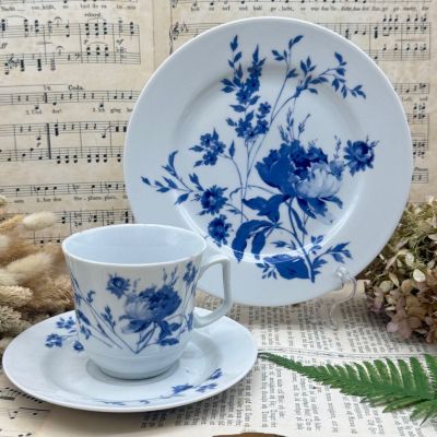 Чайное трио Jlmenau Синие цветы 200 мл Германия 