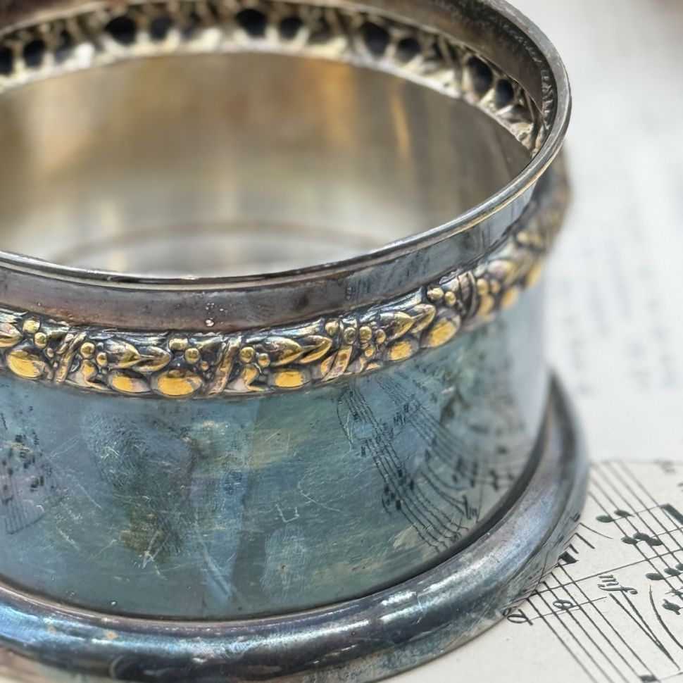 Подставка под бутылку 11 см мельхиор серебрение