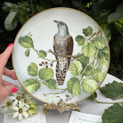 Тарелка Franklin Porcelain Птицы 23 см фарфор Франция 1984 г