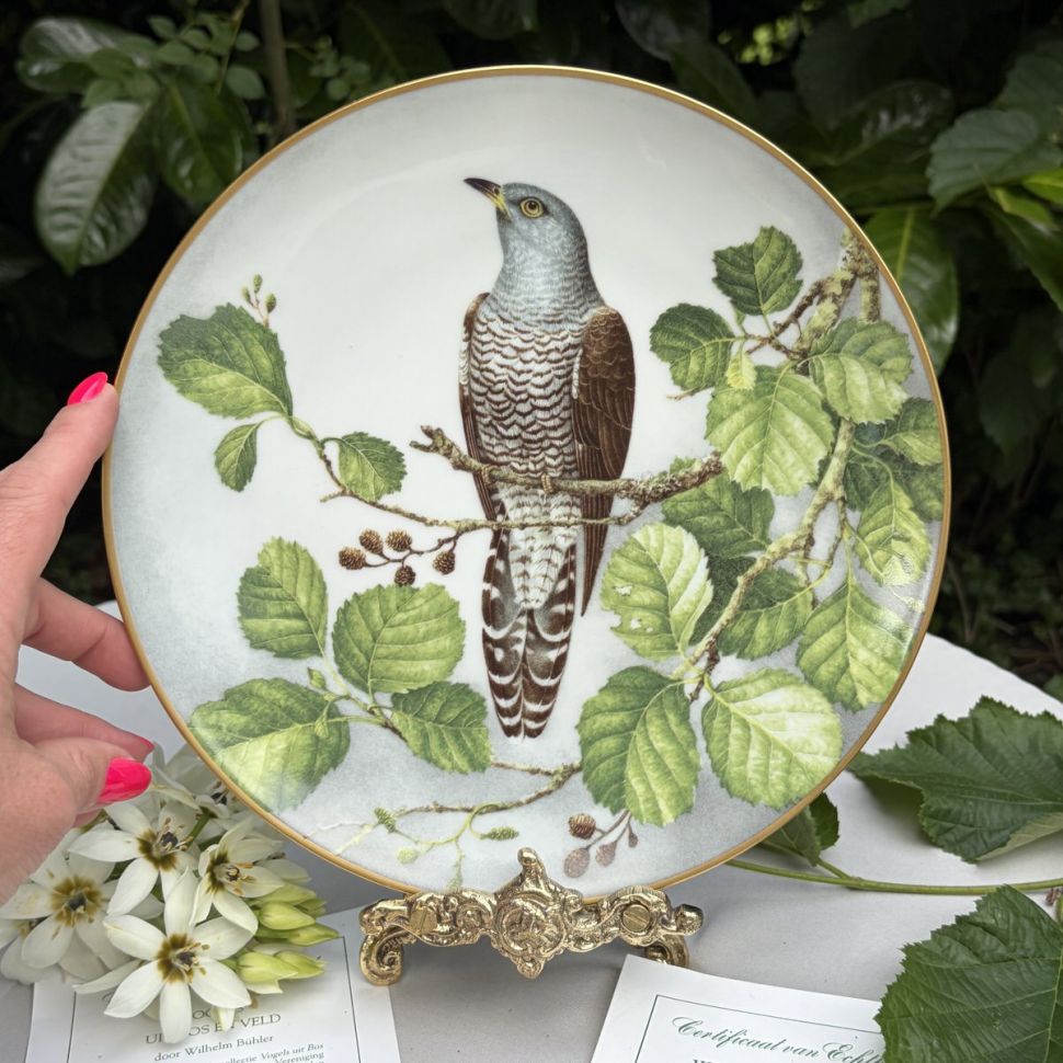 Тарелка Franklin Porcelain Птицы 23 см фарфор Франция 1984 г