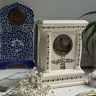 Часы настольные 19 см фарфор Германия реставрация