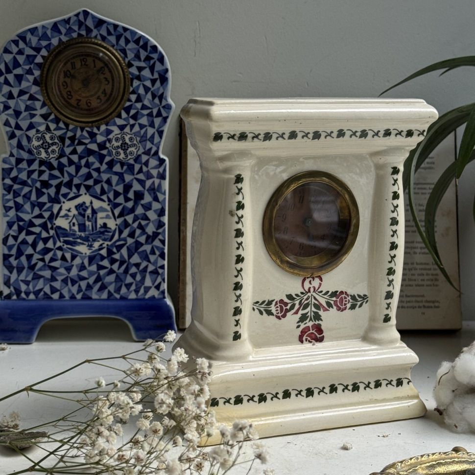 Часы настольные 19 см фарфор Германия реставрация