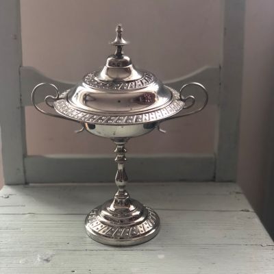 Икорница 28 см с золочением 