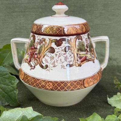 Сахарница Sarreguemines 14 см фарфор Франция