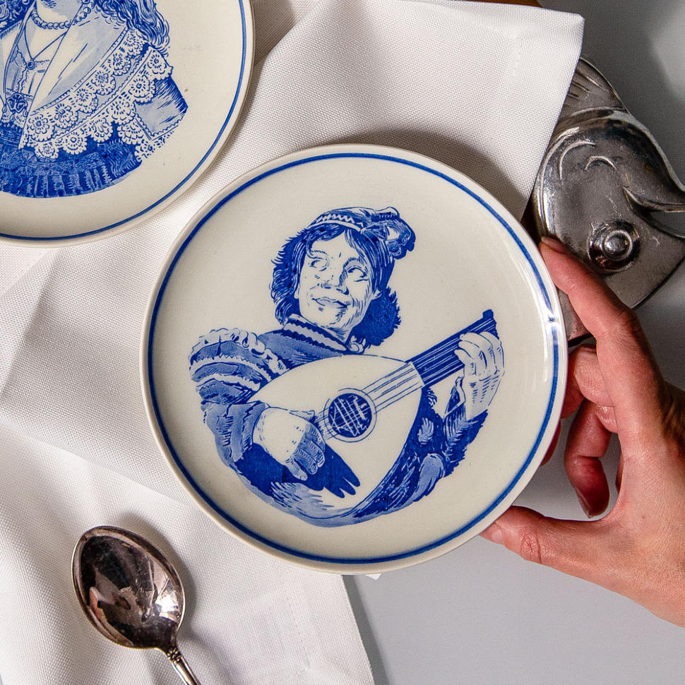 Тарелка декоративная с подвесом 16,5 см Delfts Blauw