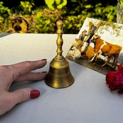 Колокольчик школьный 11 см латунь