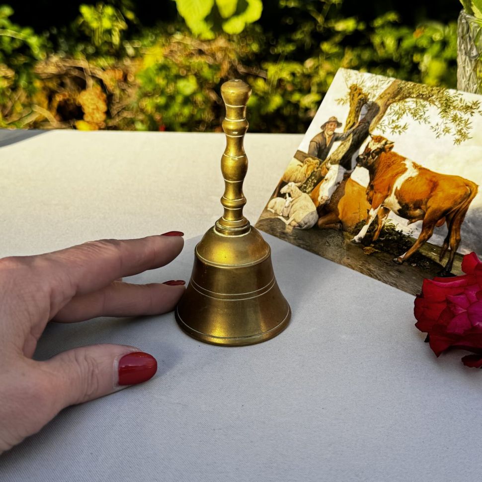 Колокольчик школьный 11 см латунь