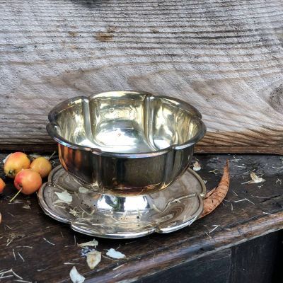 Конфетница на блюде 15,5 см мельхиор