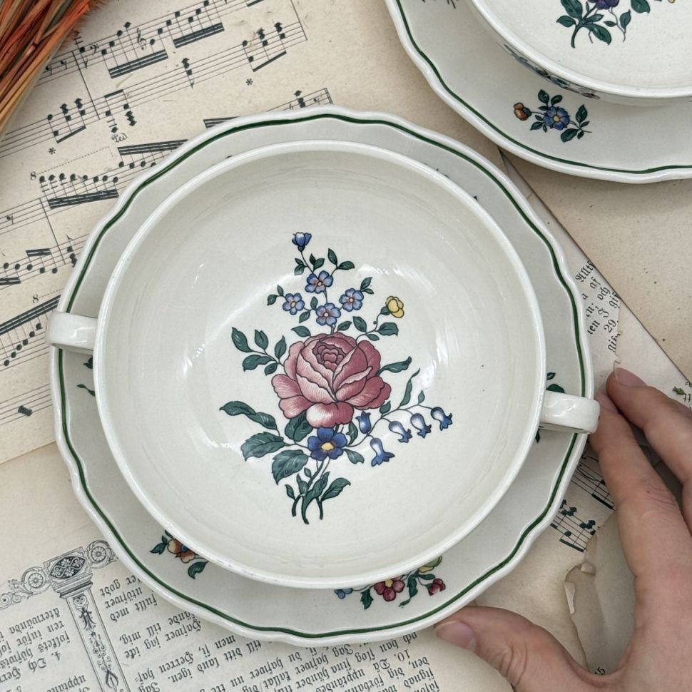 Бульонная пара Alt Strassburg ВиллеройБох 400 мл фарфор Германия 