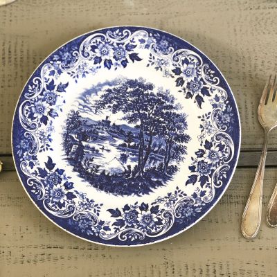 Тарелка Staffordshire Рыбак 25 см 1970-е годы Англия