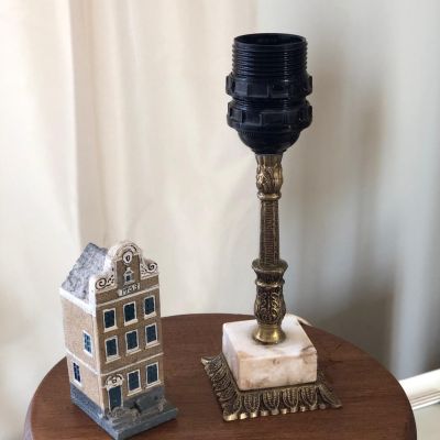 Светильник настольный без абажура Мрамор и Латунь