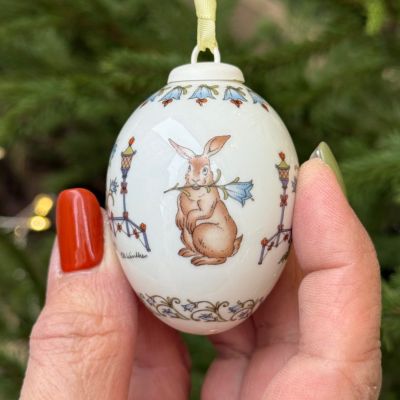 Подвес Яйцо пасхальное Hutschenreuther 7 см фарфор Германия 1991 г.