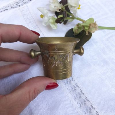 Мини ступка из латуни без пестика