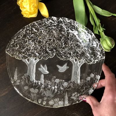 Тарелка 22см птицы