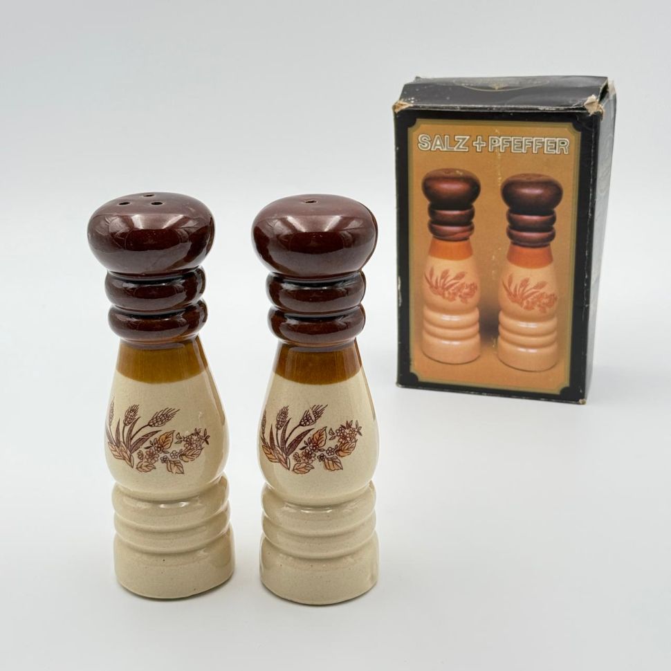 Солонка и перечница 16 см керамика набор 2 предмета