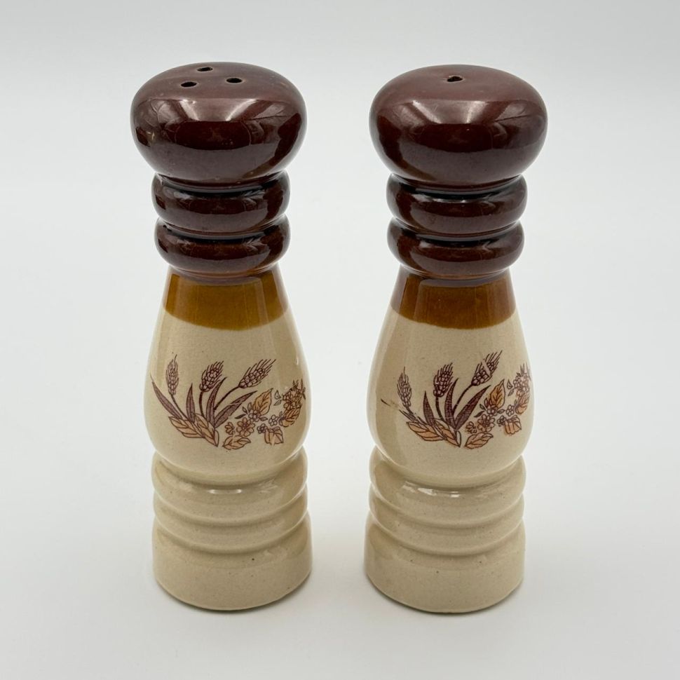 Солонка и перечница 16 см керамика набор 2 предмета