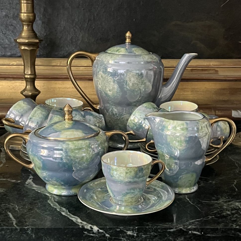 Сервиз кофейный на 10 персон в стиле импрессионистов Чехия