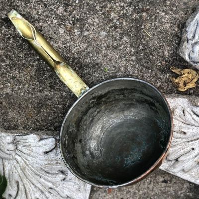 Ковш средний медь с латунной ручкой 0,5 л