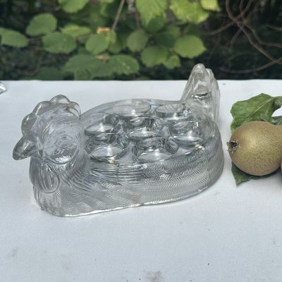 Подставка для яиц Курица 24 см стекло