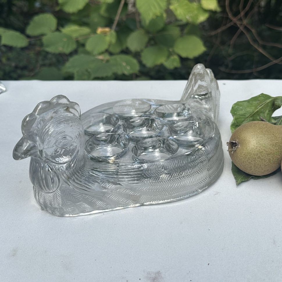 Подставка для яиц Курица 24 см стекло