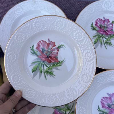 Тарелка Мак красный 21 см фарфор Бельгия