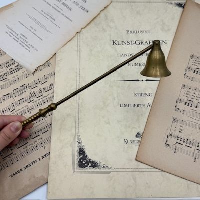 Гаситель для свечи 30 см латунь