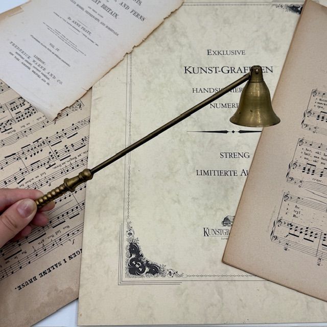 Гаситель для свечи 30 см латунь