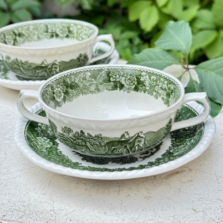 Бульонная пара Adams Wedgwood group English Scenic 300 мл Англия